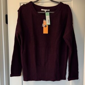 Collective Concepts Deep Burgundy Crew Neck Sweater